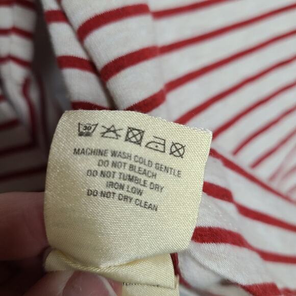 Anthropologie Red Celine Striped Top Size Medium - Picture 6 of 12